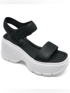 LMT: Hunter Women’s Abel Square Toe Wedge Casual Sandals